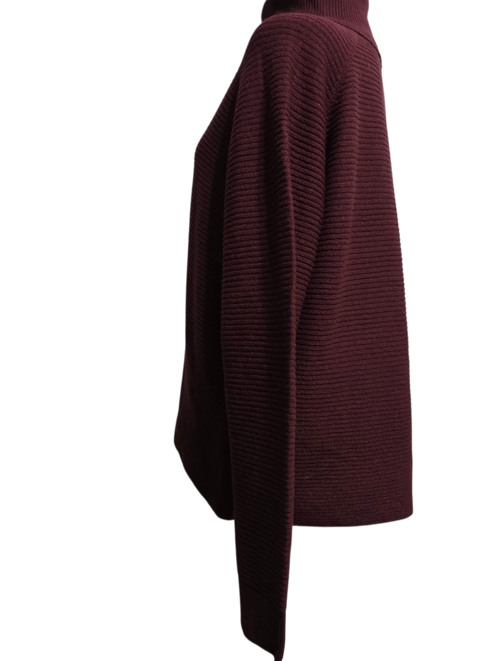 KÜHL Women's Burgundy Ribbed Turtleneck Sweater XL Oversized Cozy Knit Pullover - Picture 4 of 9